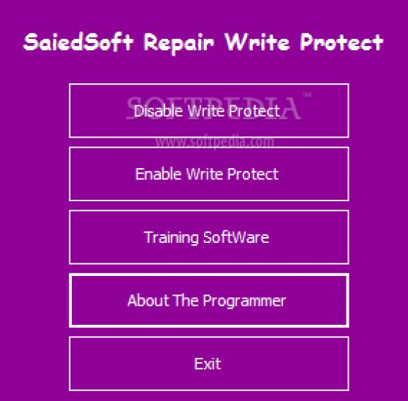 SaiedSoft Repair Write Protect screenshot