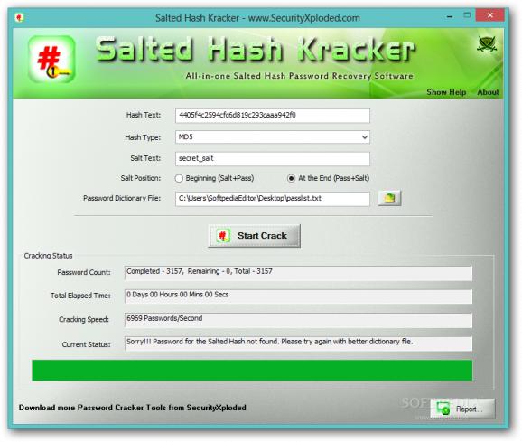 Salted Hash Kracker Portable screenshot