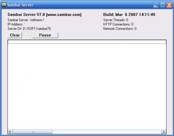 Sambar Server screenshot