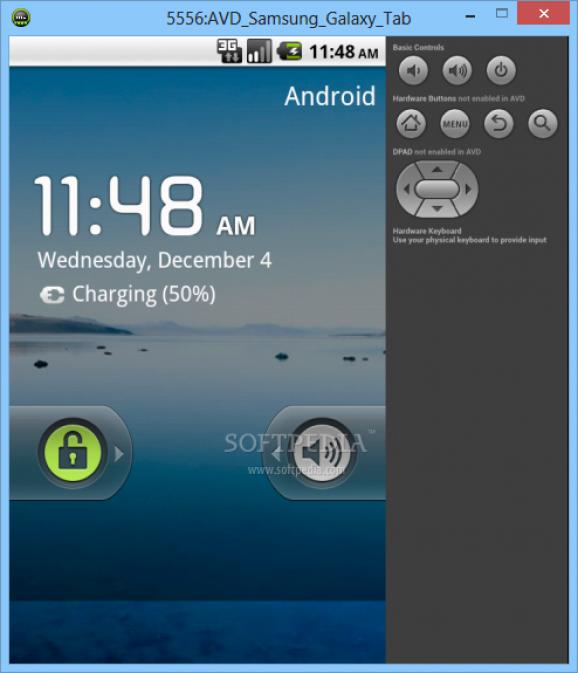 Samsung GALAXY Tab Emulator screenshot