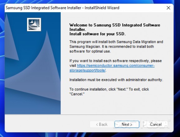 Samsung SSD Integrated Installer screenshot