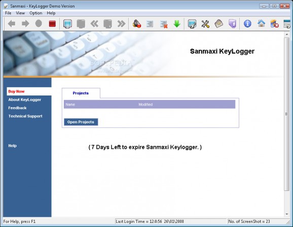 Sanmaxi KeyLogger screenshot