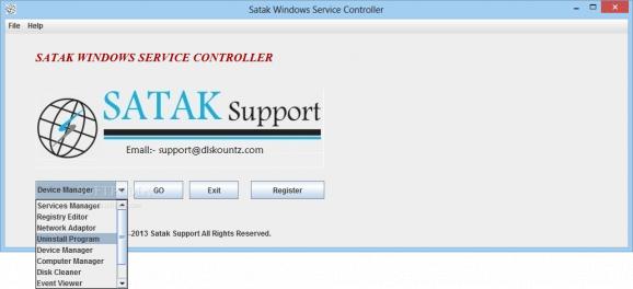 Satak Windows Service Controller screenshot