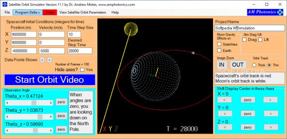 Satellite Orbit Simulator screenshot