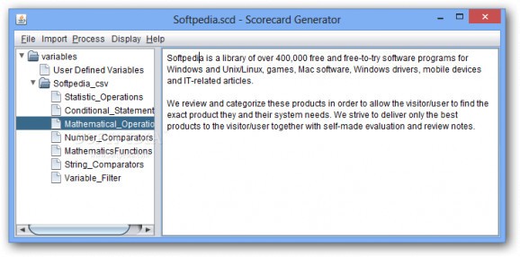Scorecard Generator screenshot