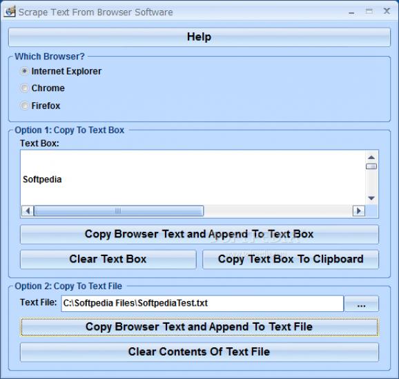 Scrape Text From Browser Software screenshot