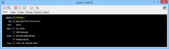Screen CAM XE screenshot
