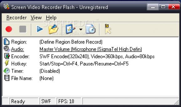 Screen Video Recorder Flash screenshot