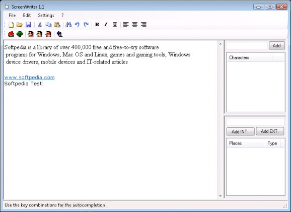 ScreenWriter screenshot