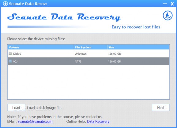 Seanate Data Recovery screenshot