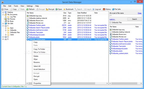 Secret Data Manager screenshot