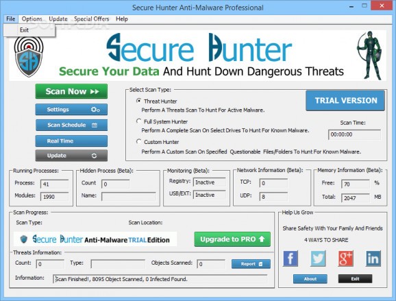 Secure Hunter Anti-Malware Professional screenshot