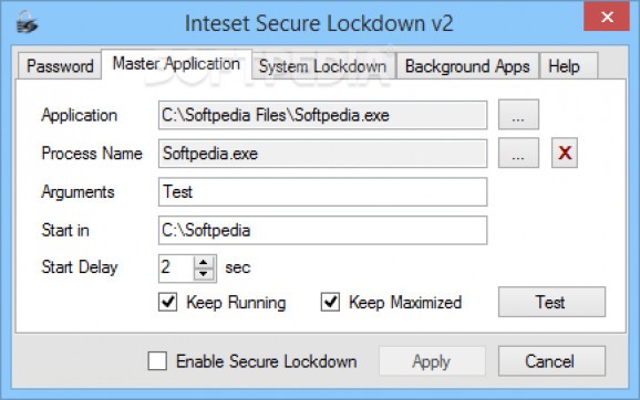 Inteset Secure Lockdown screenshot