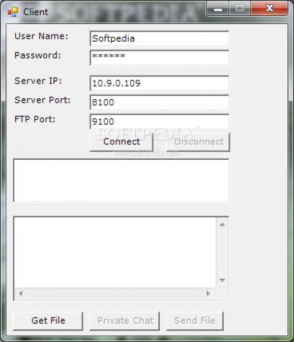 Secure Multiuser Chat File Server screenshot