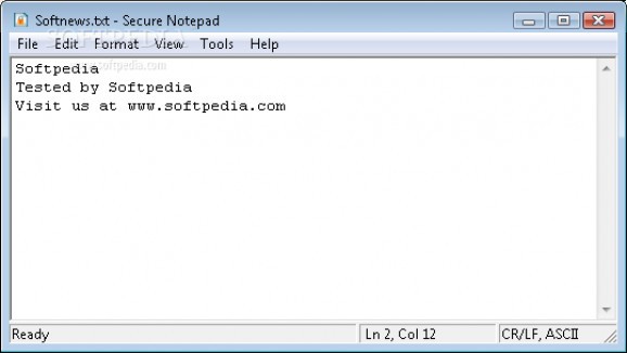 Secure Notepad screenshot