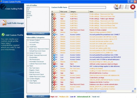 Secure Oracle Auditor screenshot