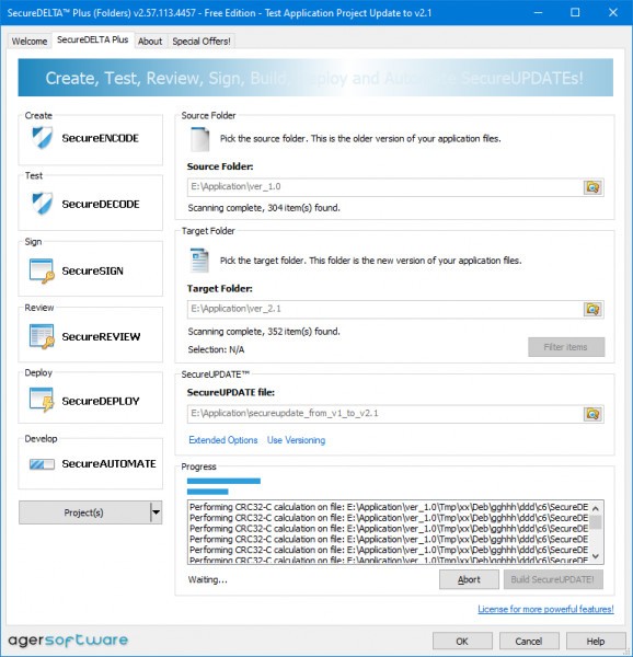 SecureDELTA™ Plus (Folders) screenshot