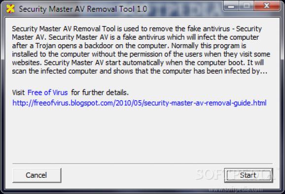 Security Master AV Removal Tool screenshot