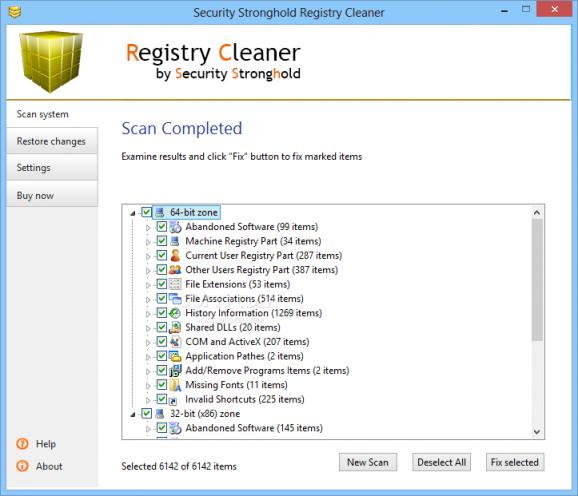 Security Stronghold Registry Cleaner screenshot
