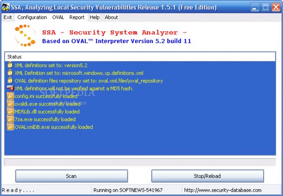 Security System Analyzer screenshot