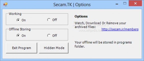 Secam.tk (formerly SecurityCam.tk client) screenshot