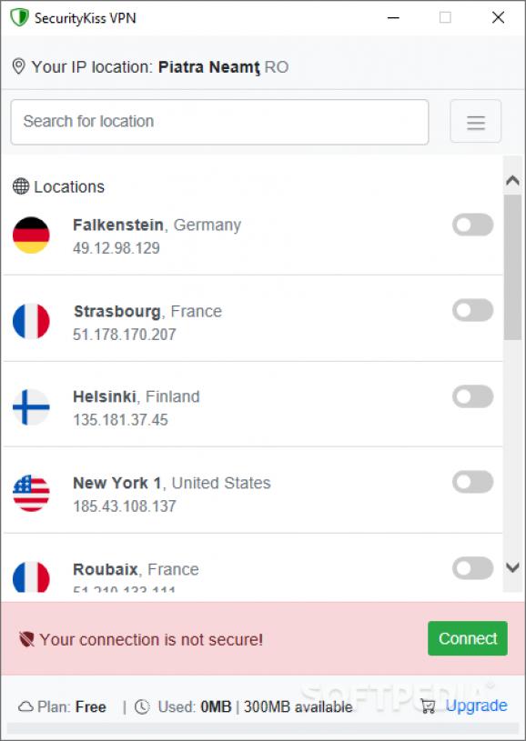 SecurityKISS VPN screenshot