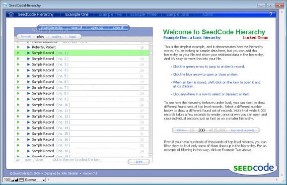 SeedCode Hierarchy screenshot