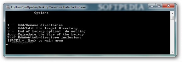 Selective Data Backup screenshot