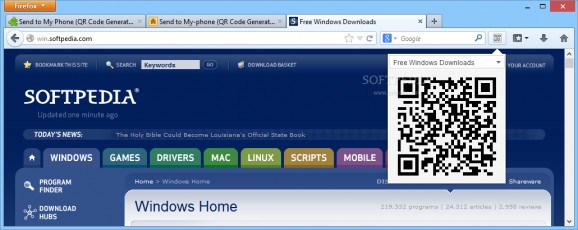 Fast QR Code Generator for Firefox screenshot
