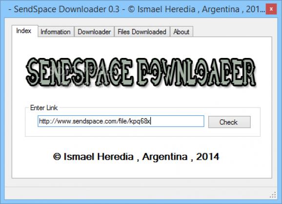 SendSpace Downloader screenshot
