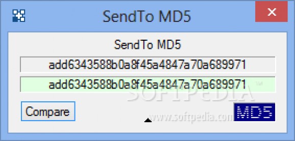 SendTo MD5 Portable screenshot