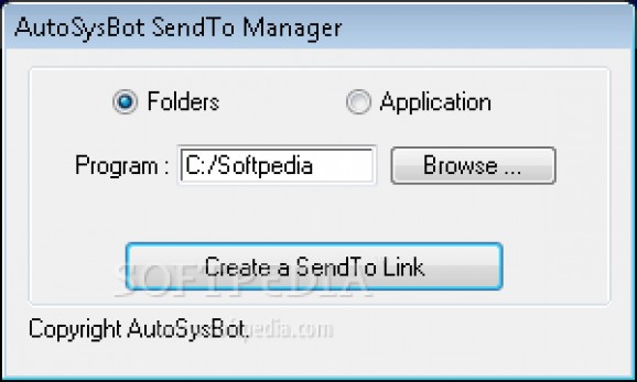 SendTo Manager screenshot