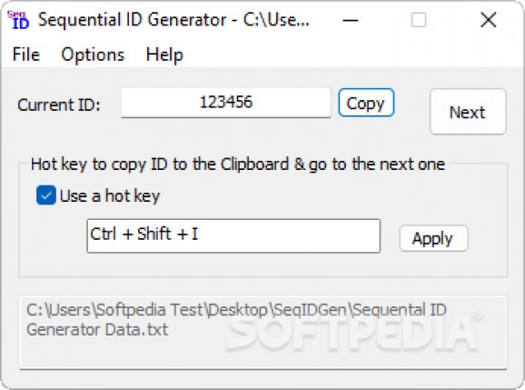 Sequential ID Generator screenshot