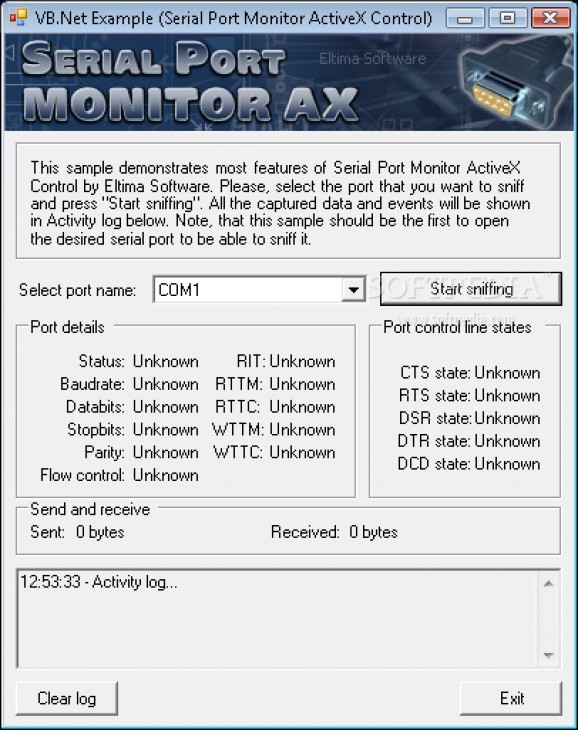 Serial Port Monitor ActiveX screenshot