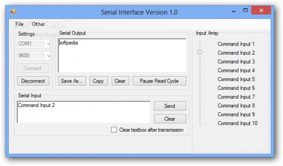 Serial Interface screenshot