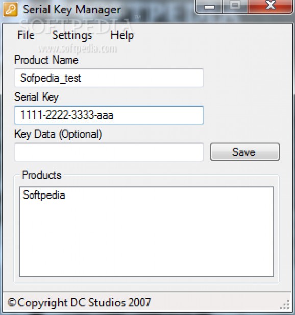 Serial Key Manager screenshot