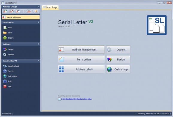 Serial Letter screenshot