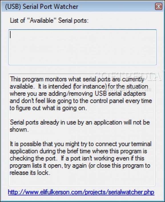 (USB) Serial Port Watcher screenshot