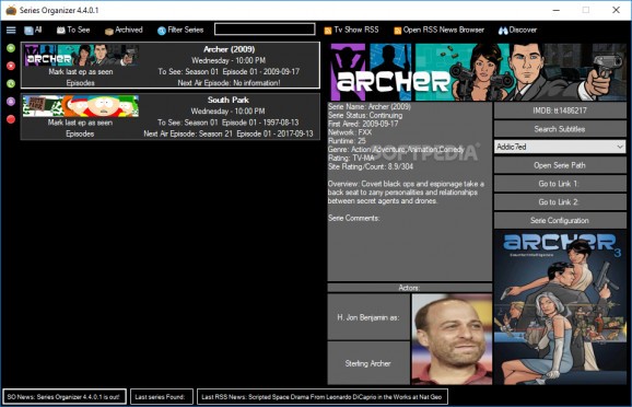 Series Organizer screenshot