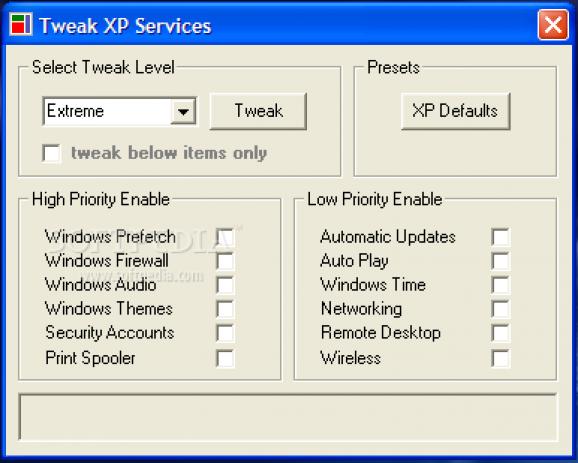 Services Tweak screenshot