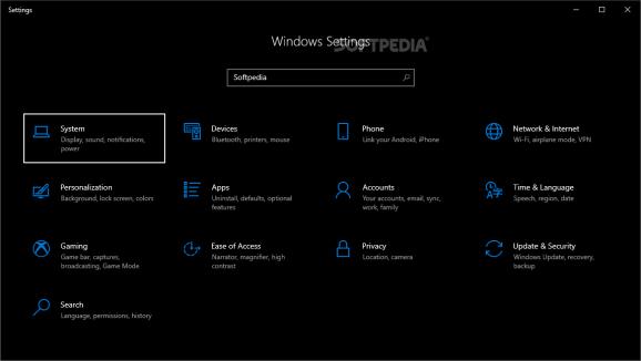 Windows 10 Settings Shortcut screenshot