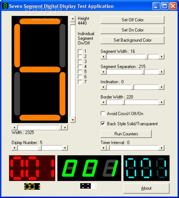 Seven Segment Display OCX Component screenshot