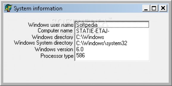 Shadows System Information screenshot