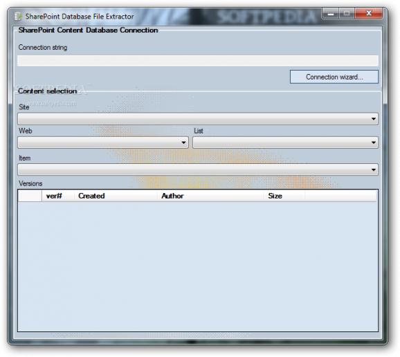 SharePoint Database File Extractor screenshot