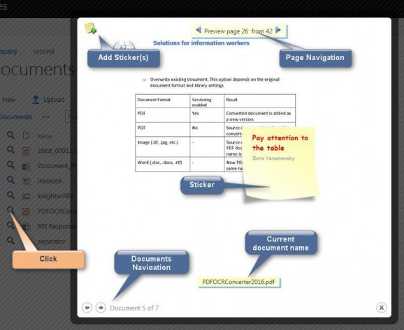 SharePoint Document Preview screenshot