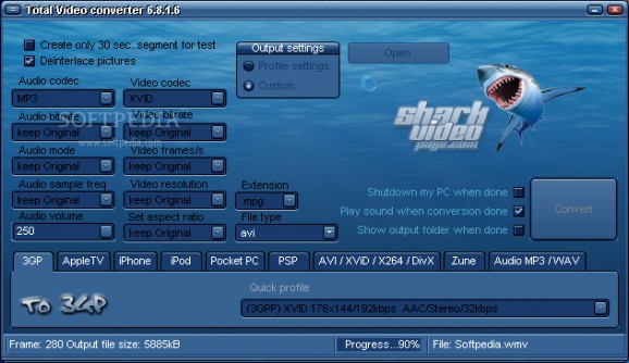 Shark Total Video Converter screenshot