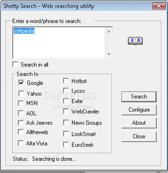Shetty Search screenshot