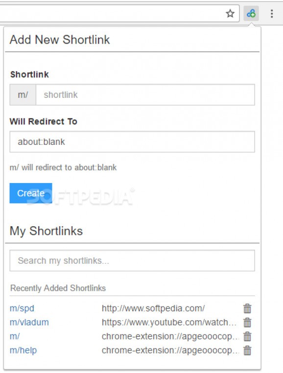 ShortLink for Chrome screenshot