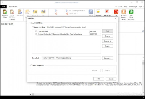 Shoviv Outlook PST Repair screenshot