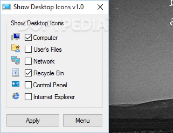 Show Desktop Icons screenshot